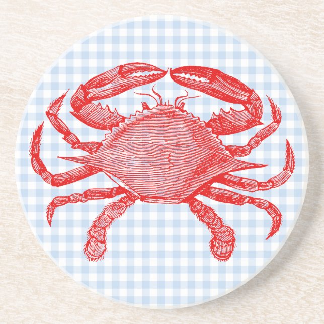 Seafood Crab Picnic Underlägg Sandsten (Framsidan)