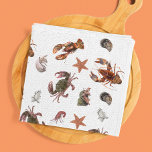Seafood Crustacean Lobster Crab Mönster Kökshandduk<br><div class="desc">Den här designen kan vara personlig om du väljer Redigera design. Du kan också överföra till andra objekt. Kontakta mig på colorflowcreations@gmail.com eller använda alternativet chatta överst på sidan om du vill ha den här designen på en annan produkt eller behöver hjälp med den här designen. Se mer av mina...</div>