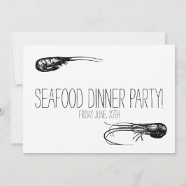 Seafood Dinner Party, Cocktails Delicacy Inbjudningar