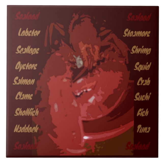 Seafood Kakelplatta (Framsidan)