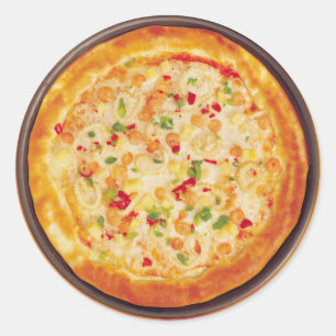 Seafood Pizza Runt Klistermärke