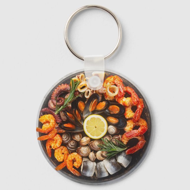 Seafood Platter Nyckelring (Framsida)