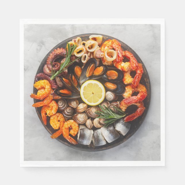 Seafood Platter Pappersservett (Framsidan)