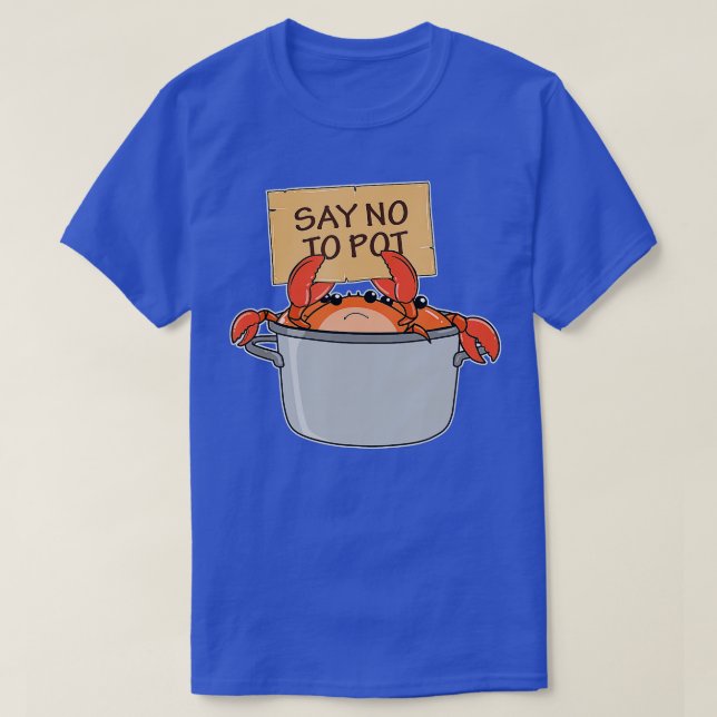 Seafood säger nej till Pot T Shirt (Design framsida)