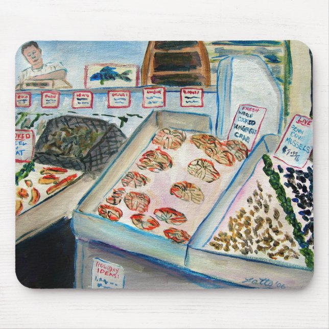 Seafood Sale Mousepad (Pike Ställe Seattle) Musmatta (Framsidan)