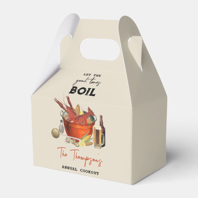 Seafood Sommar Årlig Kräftor Boil Party Presentaskar (Framsidan Sidan)