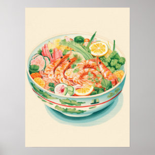 Seafood Symphony: En upplevelse i en Bowl Poster