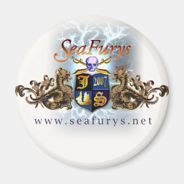 SeaFurys Shield (vit) Magnet (Framsidan)