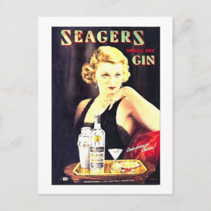 Seagers Gin Vykort