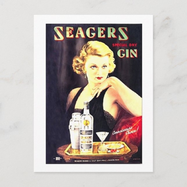 Seagers Gin Vykort (Framsida)