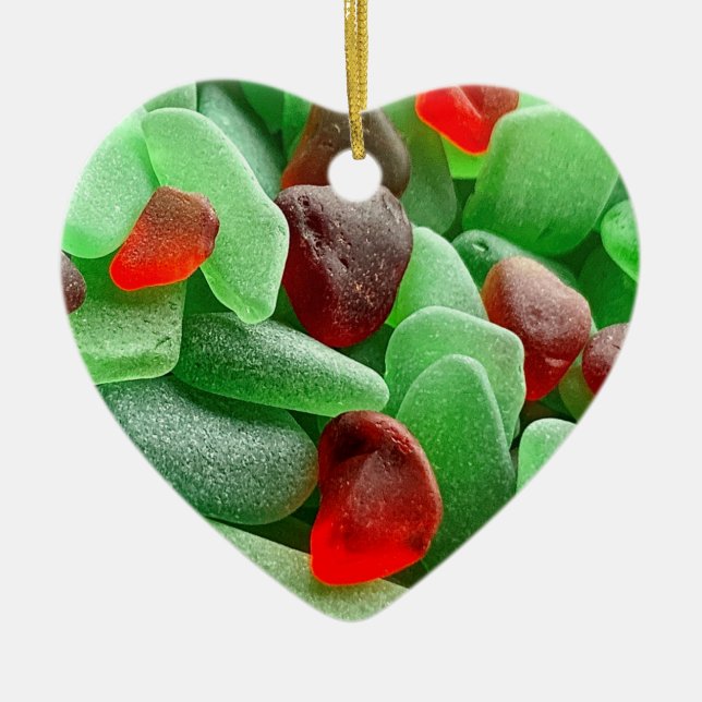 Seaglass Helgdag Ornament (Framsidan)