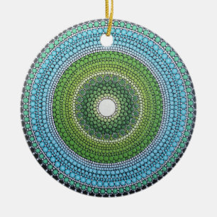 Seaglass Mandala Julgransprydnad Keramik
