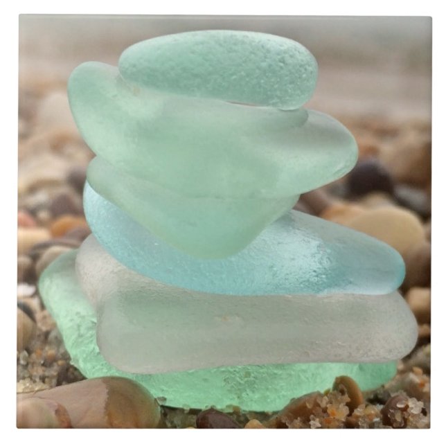 Seaglass och sandkeramiskt plattor kakelplatta (Framsidan)