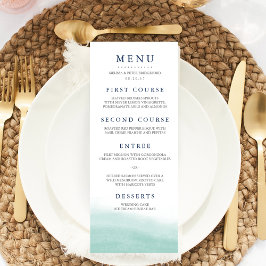 Seaglass Tides Bröllop Menu Meny