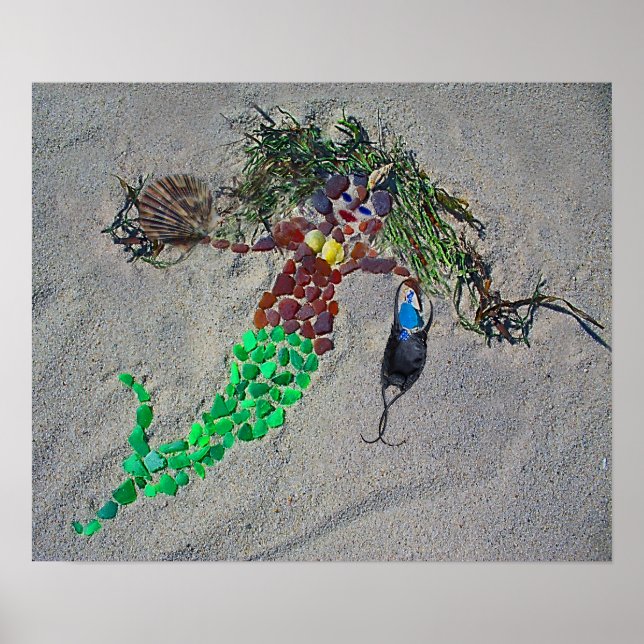 SeaGlassMermaid11x14Wrap Poster (Framsidan)