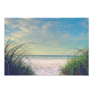 Seagrass On The Beach Print Fototryck