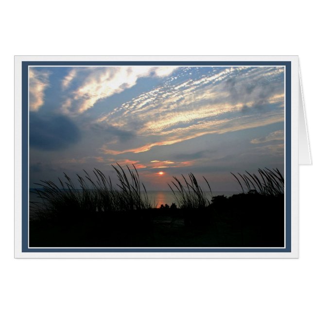 Seagrass Sunrise Hälsningskort (Framsidan Horizontal)