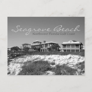 Seagrove Beach - Northwest Florida Black & White Vykort