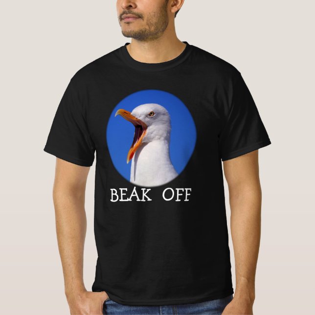 Seagull Beak Off Fab Funny Joke  T-Shirt (Framsida)