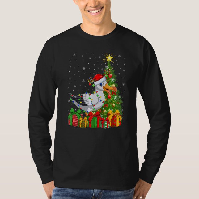 Seagull Bird  Xmas Holiday Santa Seagull Christmas T Shirt (Framsida)