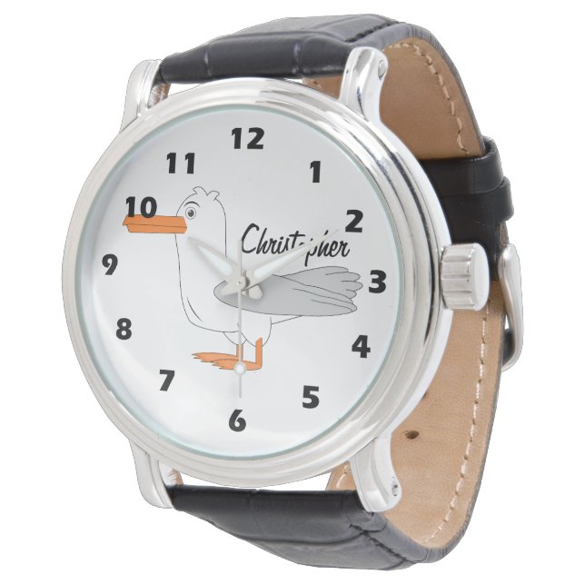 Seagull Design Personlig Armbandsur (Vinklad)