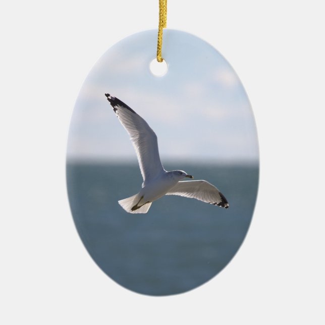 Seagull Flying Photo Ornament  (Framsidan)