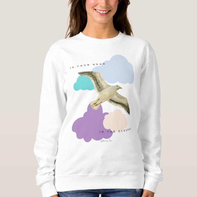 Seagull in the Clouds  T Shirt (Framsida)