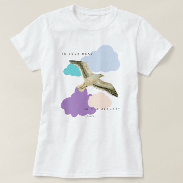 Seagull in the Clouds  T Shirt (Design framsida)
