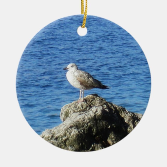 Seagull Julgransprydnad Keramik (Framsidan)