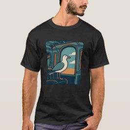 Seagull Retro Travel Window Art T Shirt