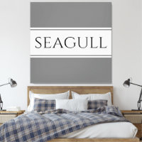 SEAGULL Stilren modern grå vit tävlingsränder