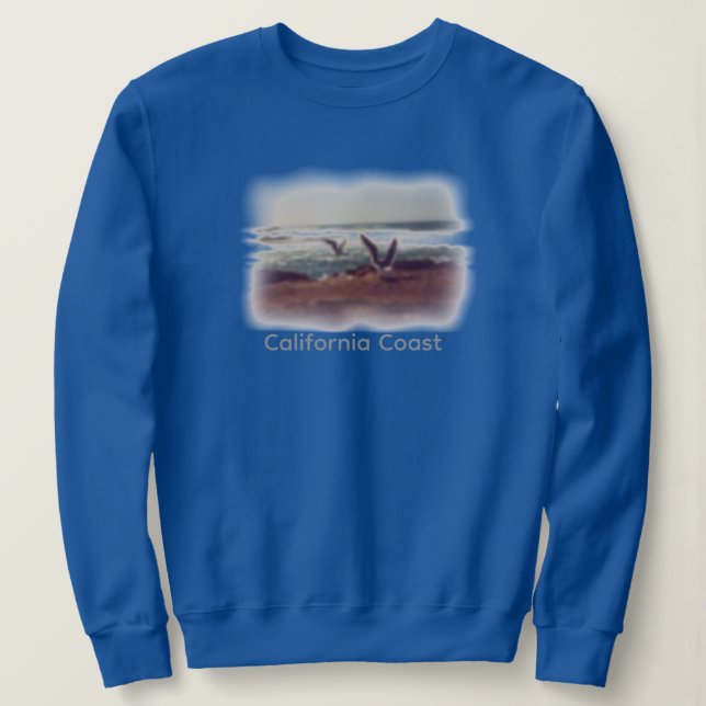 Seagulls on California Coast Sweatshirt T Shirt (Design framsida)