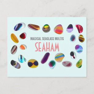 Seaham Seaglass Multis-vykort Vykort