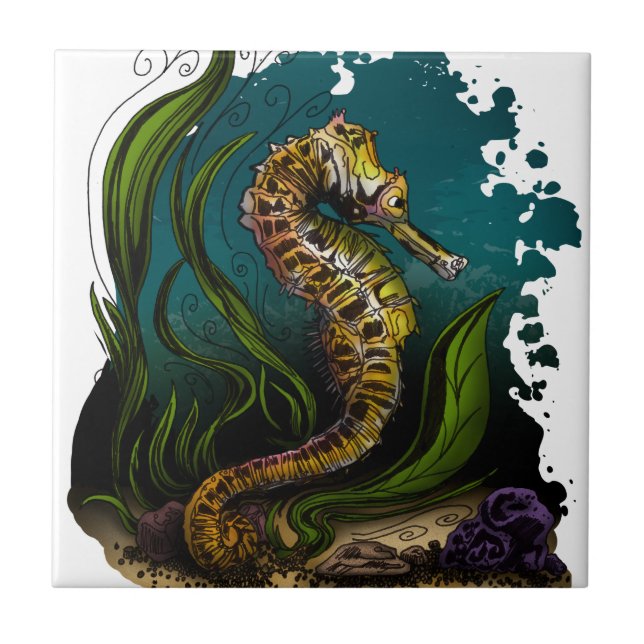 Seahäst Kakelplatta (Framsidan)