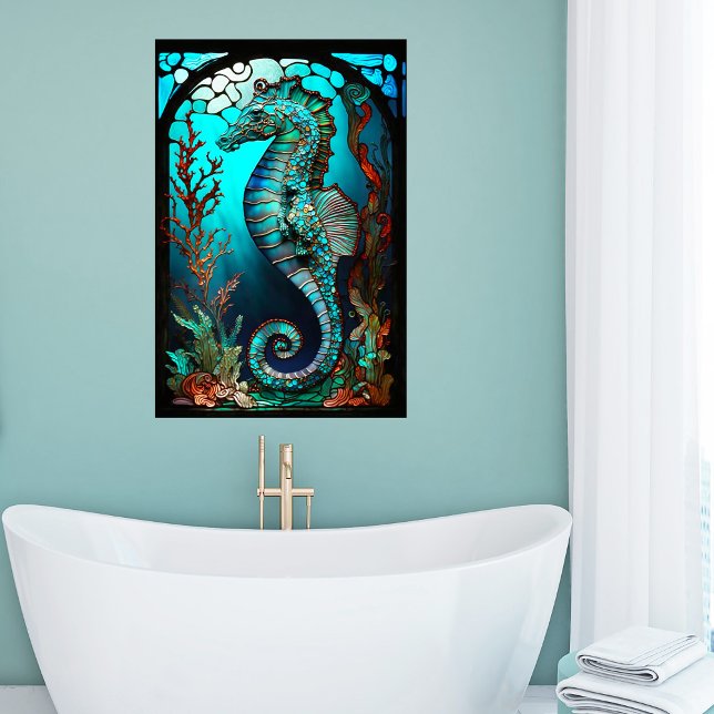 Seahäst med fastnat glas poster (Skapare uppladdad)