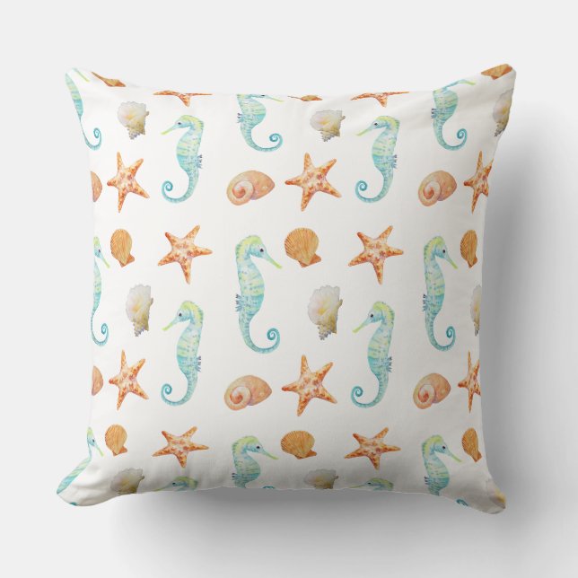Seahäst och Starfish Kudde (Framsida)