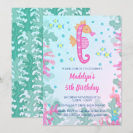 Seahäst under inbjudan till havets födelsedag