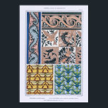 Seahästar, Lizards, Dragonflies, Butterflies Poster<br><div class="desc">Pl. 11: Sjöhästar och Sjögräs; de fyra Inslag och Lizards, Dragonflies, Butterflies från: Maurice Pillard Verneuil (Fransk illustrator 1869-1942) och Eugène Grasset. L'animal dans la décoration [Animal forms in dekoration] portfölj med 60 tallrikar (Paris: Librairie centrale des beaux-arts, 1897). Dekorera ditt hem med den här söta vintagen Art nouveau poster,...</div>