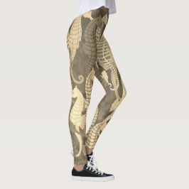 Seahästar på Sepia - Leggings