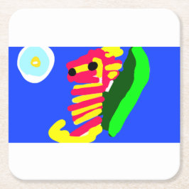 Seahästridåsommar Underlägg Papper Kvadrat