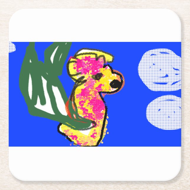 Seahästsommar Underlägg Papper Kvadrat (Framsidan)