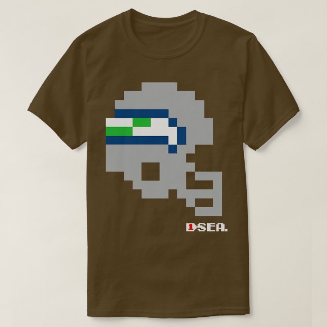 Seahawks Tecmo Bowl Helmet CrewnackSweatshirt T Shirt (Design framsida)
