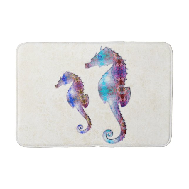 SEAHORSE 1 DUO BABY BLUE OCH ROSA MOSAIC BADRUMSMATTA (Framsidan)