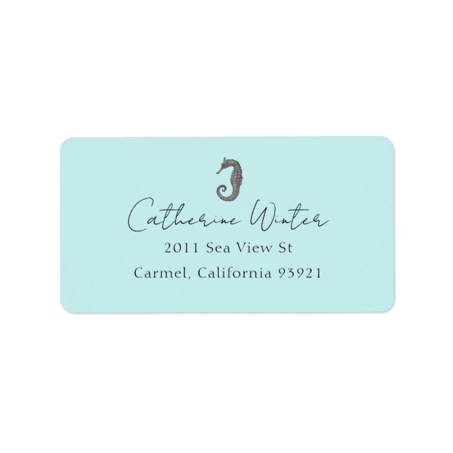 Seahorse Adress Adressetikett (Framsidan)