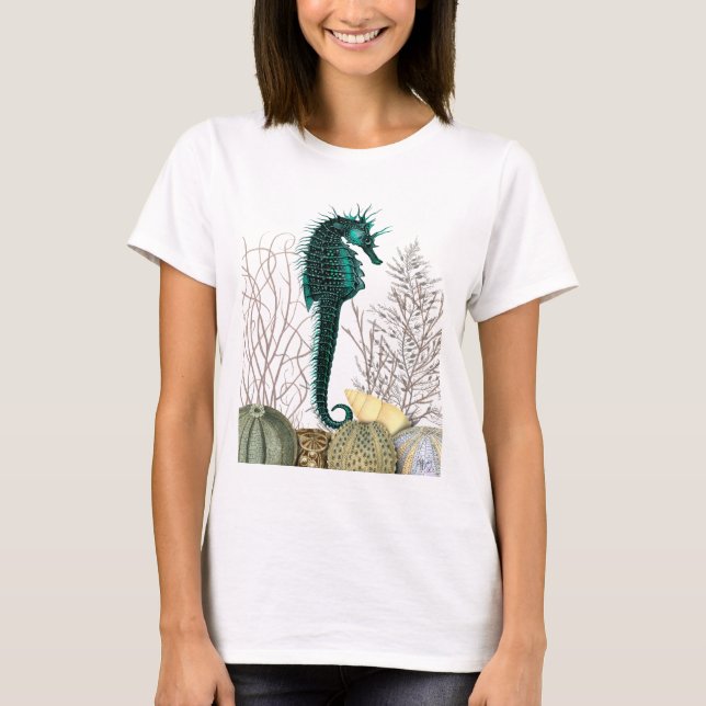 SeaHorse and Sea Urchins 2 Tee Shirt (Framsida)