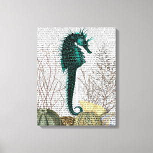 SeaHorse and Sea Urchins Canvastryck