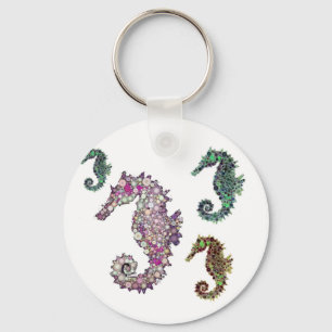 Seahorse Art by LeahG Nyckelring