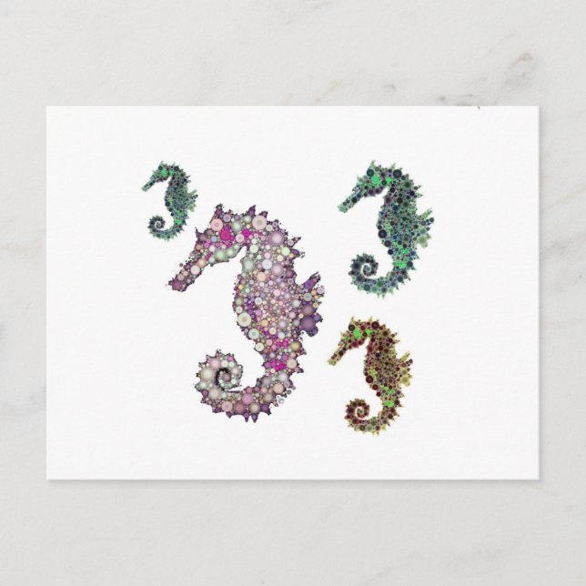 Seahorse Art by LeahG Vykort (Framsida)