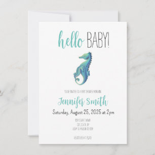 Seahorse Baby Shower-inbjudan Inbjudningar