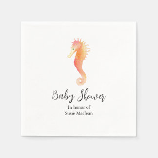 Seahorse Baby Shower Napkin Pappersservett
